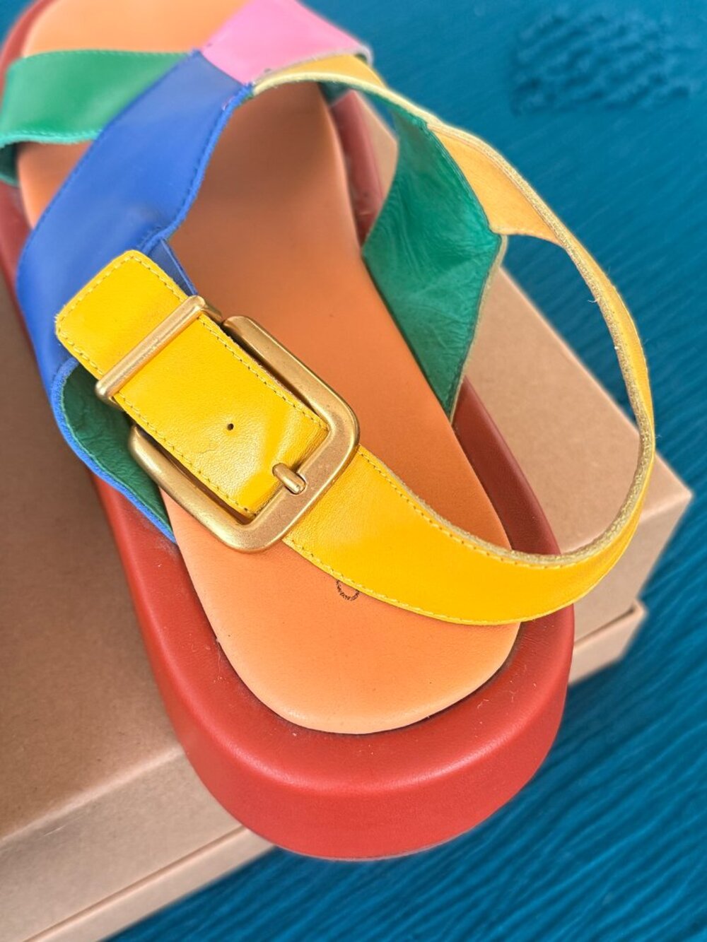 CHARLOTTE STONE Anto Slingback Chunky Sandals - Size 10 - Picture 5 of 12